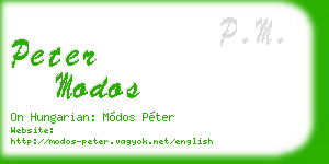 peter modos business card